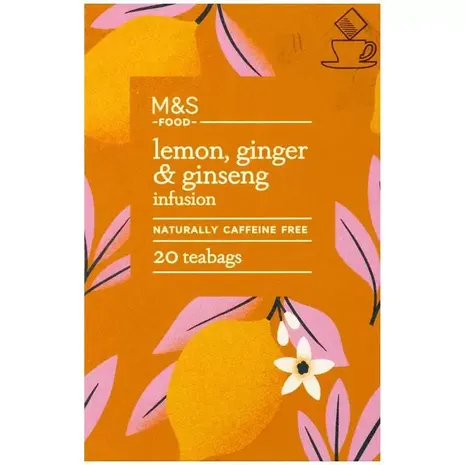 M&S Lemon, Ginger & Ginseng Infusion Tea Bags