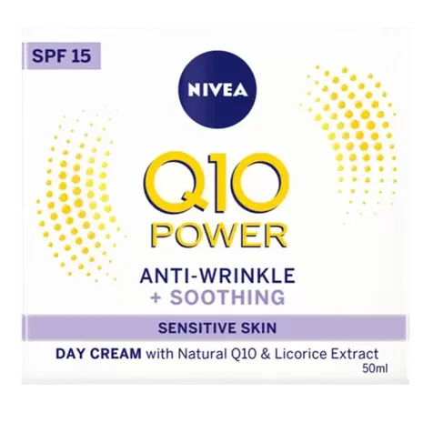NIVEA Q10 Power Anti-Wrinkle Sensitive Face Cream Moisturiser 50ml