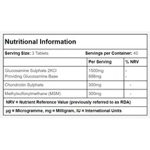 Simplysupplements Glucosamine 500mg, Chondroitin 100mg & MSM 100mg Tablets 120 Tablets