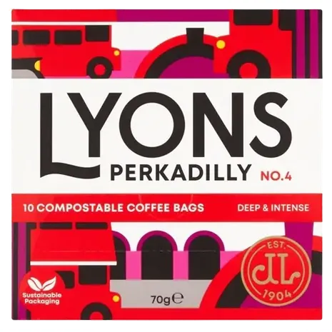 Lyons Perkadilly Coffee Bags 10 per pack