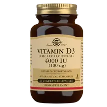 Solgar Vitamin D3 (Cholecalciferol) 4000 IU (100 mcg) Vegetable Capsules 60 Caps