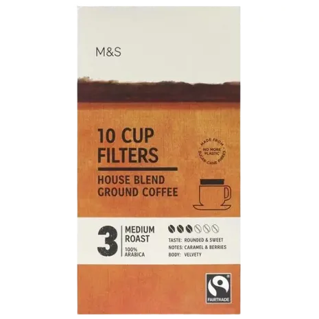 M&S Fairtrade Classic One Cup Coffee Filters 10 per pack