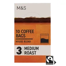 M&S Individually Wrapped House Blend Coffee Bags 10 x 7.5g