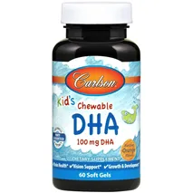 CarlsonLabs Kid's Chewable DHA, 100mg Orange - 60 softgels