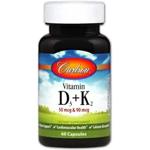CarlsonLabs Vitamin D3 + K2 - 60 caps