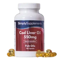 Simplysupplements Cod Liver Oil Capsules 550mg 360 CapsulesSimplysupplements Cod Liver Oil Capsules 550mg 360 Capsules