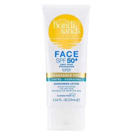 Bondi Sands Spf 50+ Fragrance Free Hydrating Tinted Face Lotion 75Ml