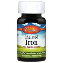 CarlsonLabs Chelated Iron, 27mg - 100 tablets