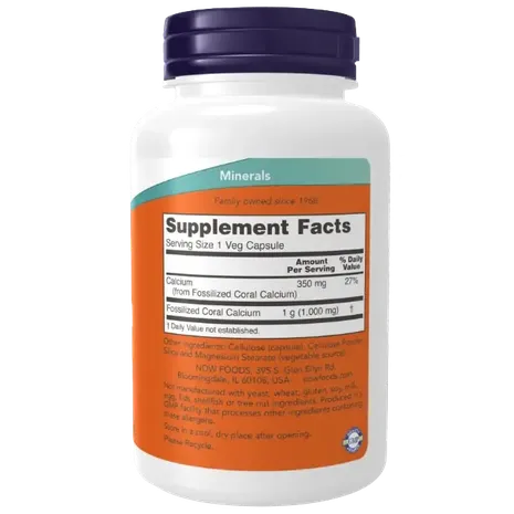 Now Foods Coral Calcium - 1000mg - 100 vcaps
