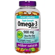 Webber Naturals Triple Strength Omega-3 900 mg 200 Count Softgels