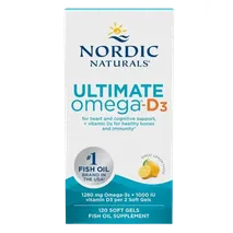 Nordic Naturals Ultimate Omega-D3 - 1280mg Lemon - 120 softgels
