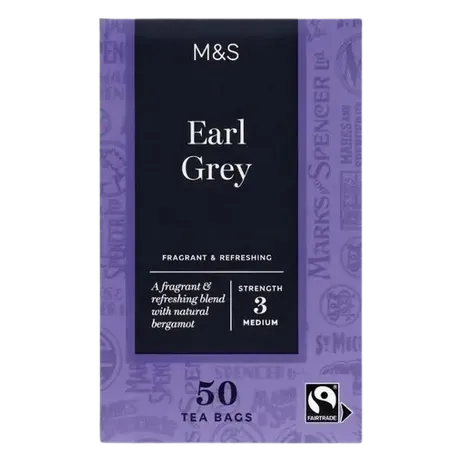 M&S Fairtrade Earl Grey Tea Bags 50 per pack