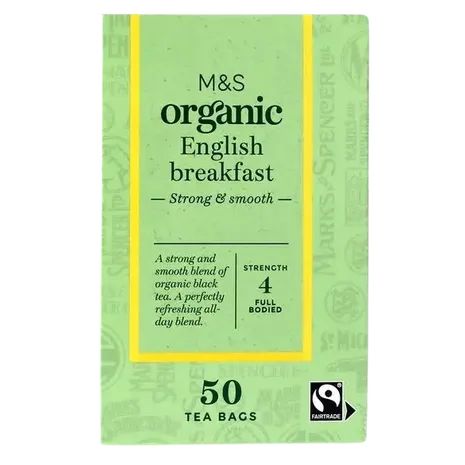 M&S Organic English Breakfast Teabags 50 per pack