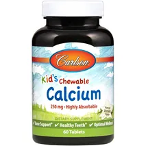 CarlsonLabs Kid's Chewable Calcium, 250mg Natural Vanilla - 60 tablets
