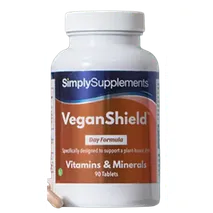 Simplysupplements VeganShield – Vegan Multivitamins with Omega 3 90 Serving