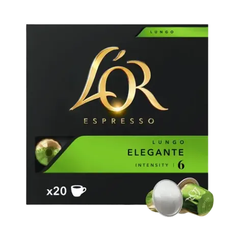 L'OR Lungo Elegante 20 pods for Nespresso