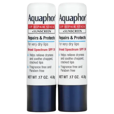 Aquaphor, Lip Repair Stick + Sunscreen, SPF 30 ( Duo)