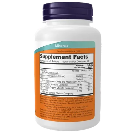 now Foods Calcium Citrate with Minerals & Vitamin D-2 - 250 tablets