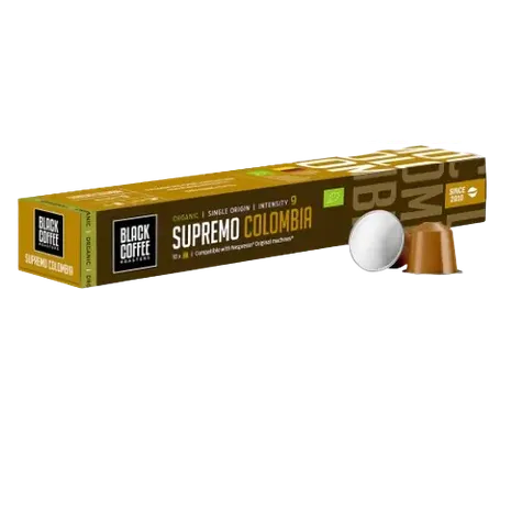 Black Coffee Roasters Supremo Colombia 10 pods for Nespresso