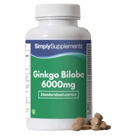Simplysupplements Ginkgo Biloba Tablets 6,000mg 120 Tablets