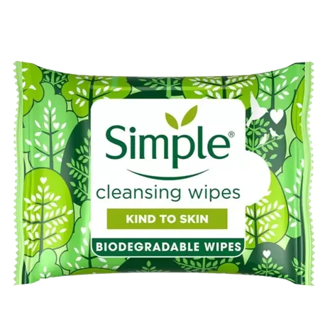 Simple Kind to Skin Biodegradable Cleansing Wipes 25 PC