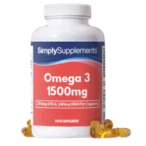 Simplysupplements High Strength Omega 3 Fish Oil 1500mg 120 Capsules