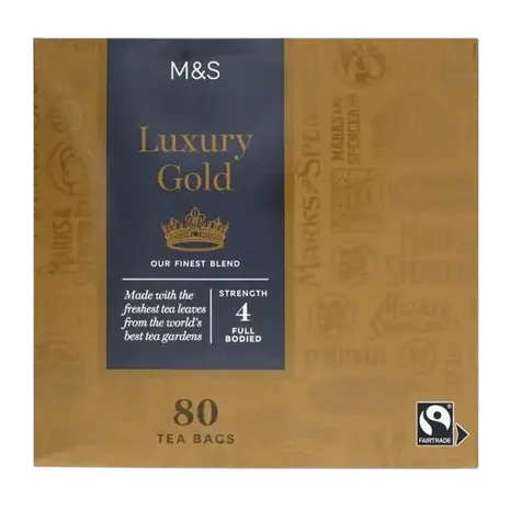 M&S Fairtrade Luxury Gold Teabags 80 per pack