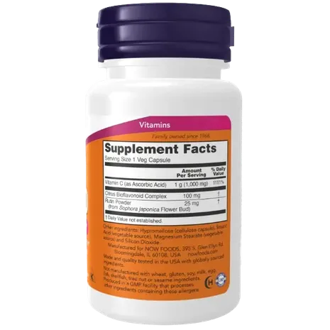 Now Foods Vitamin C-1000 with 100mg Bioflavonoids - 100 vcaps