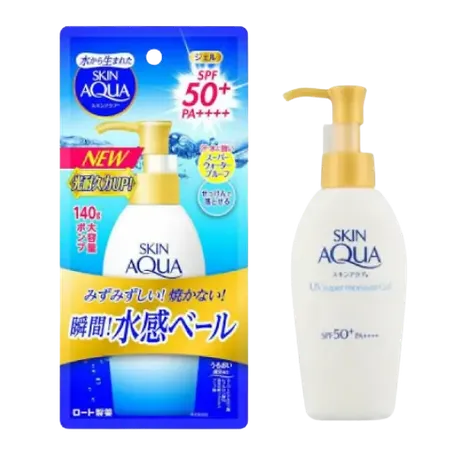 Rohto Mentholatum - Skin Aqua Sunscreen Super Moisture Gel Pump SPF50+ PA++++ - 140g