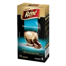 Cafe Rene Decaffeinated Espresso 10 pods for Nespresso