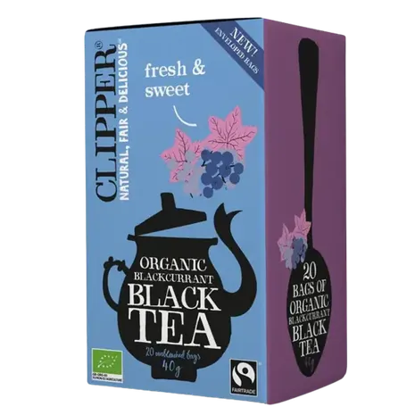 Clipper organic blackcurrant black tea 20 bags