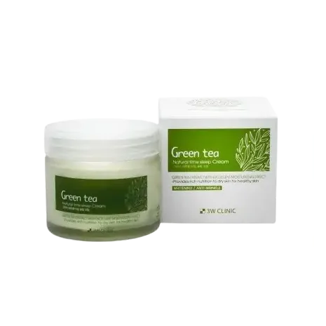 3W Clinic - Green Tea Natural Time Sleep Cream - 70g