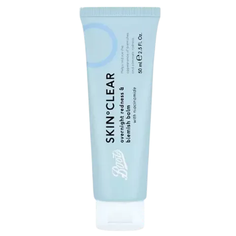 Boots Skin Clear Overnight & Redness Blemish Balm with niacinamide 50ml
