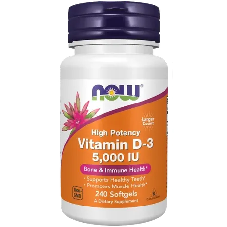 NOW Foods Vitamin D-3 5,000 IU - 240 Softgels