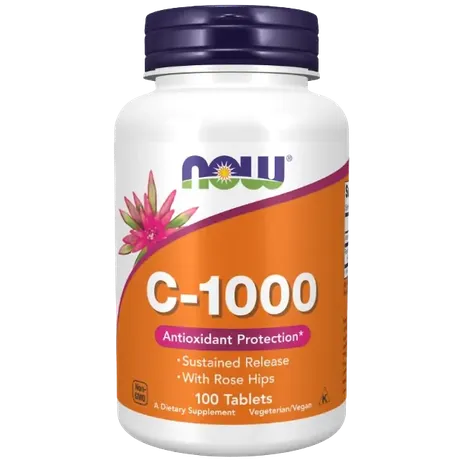 Now Foods Vitamin C-1000 with Rose Hips - Sustained Release - 100 tablets