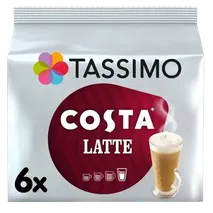 Tassimo Costa Latte Coffee Pods 6 per pack