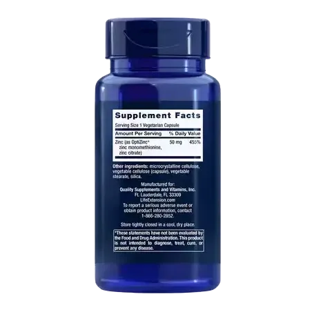 Life Extension Zinc Caps, 50mg - 90 vcaps