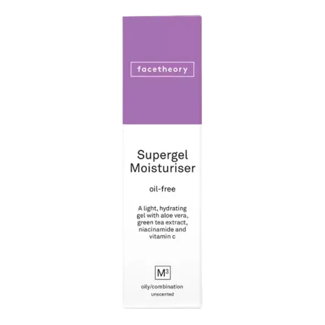 Supergel Oil-free Moisturiser M3 for Oily and Acne-Prone Skin with Aloe  Vera, Vitamin C, Salicylic Acid and Niacinamide.