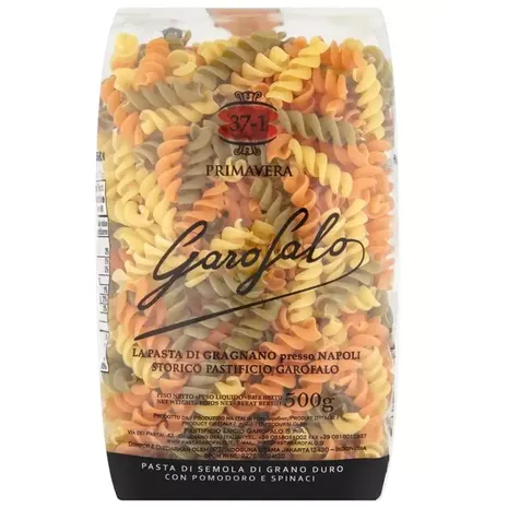 Garofalo Fusilli Tricolore Dry Pasta  500 Gr