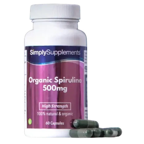 Simplysupplements Organic Spirulina Capsules 500mg 60 Capsules