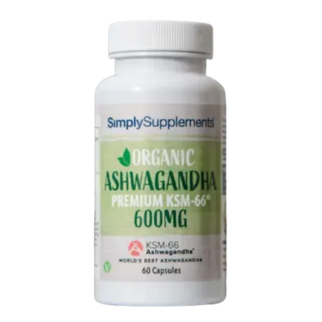 Simplysupplements Organic KSM-66® Ashwagandha 600mg 60 Capsules