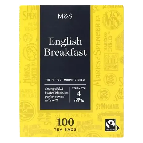 M&S Fairtrade English Breakfast Tea Bags 100 per pack