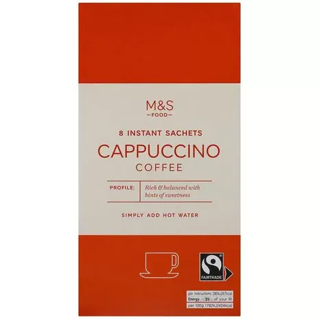 M&S Fairtrade Instant Cappuccino Sachets
