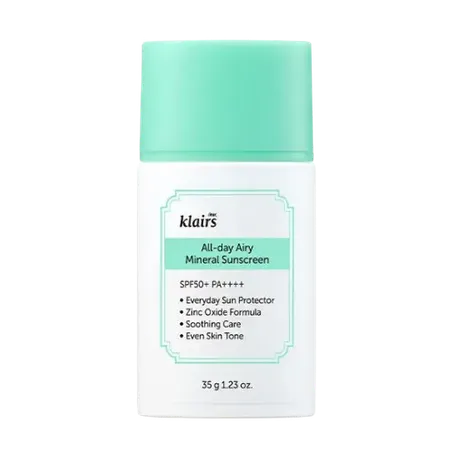 Klairs - All-day Airy Mineral Sunscreen SPF50+ PA++++ - 35g