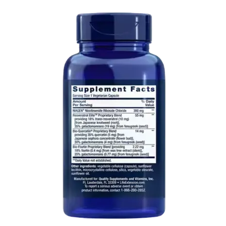 Life Extension NAD+ Cell Regenerator™ and Resveratrol Elite 30 Caps