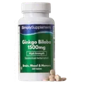 Simplysupplements Ginkgo Biloba Tablets 1,500mg 360 Tablets