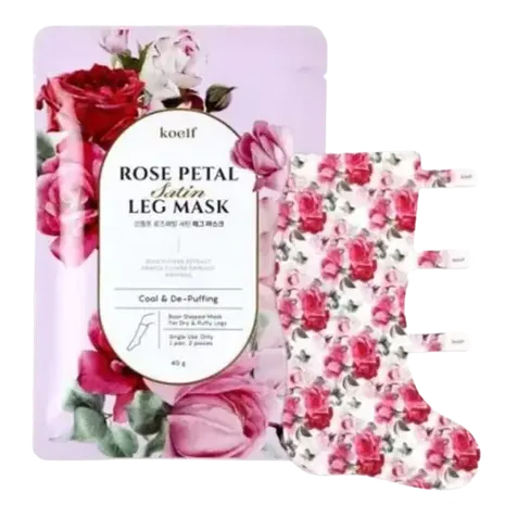 PETITFEE - Rose Petal Satin Leg Mask 1 pair