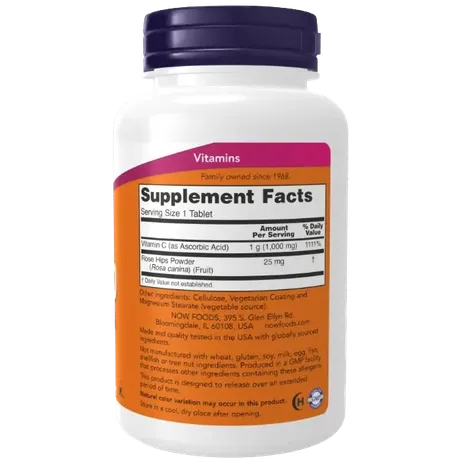 Now Foods Vitamin C-1000 with Rose Hips - Sustained Release - 100 tablets