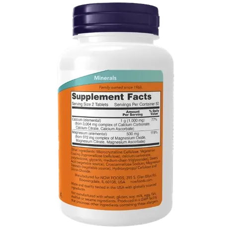 Now Foods Calcium & Magnesium - 100 tablets