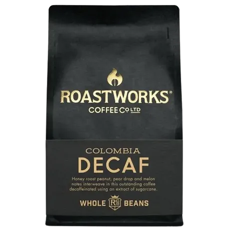 Roastworks Decaf Colombia Whole Bean Coffee 200g